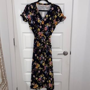 COPY - LOFT midi floral button up dress